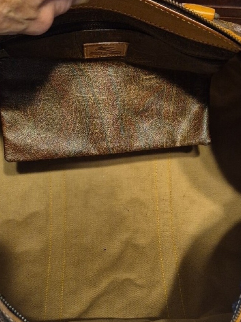 Vintage Etro Milano Arnica Paisley Weekender Duffle Bag Made in Italy - Picture 11 of 14